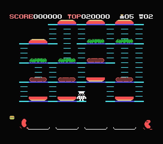 Burger Time screenshot 2 for MSX